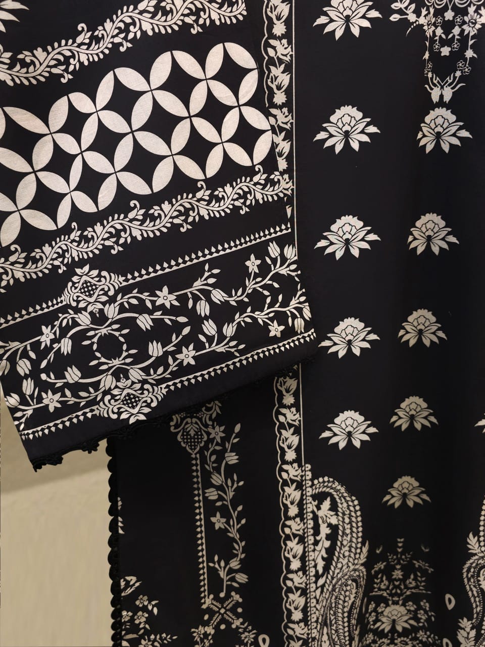 2-Piece Digital Printed Cambric Suit