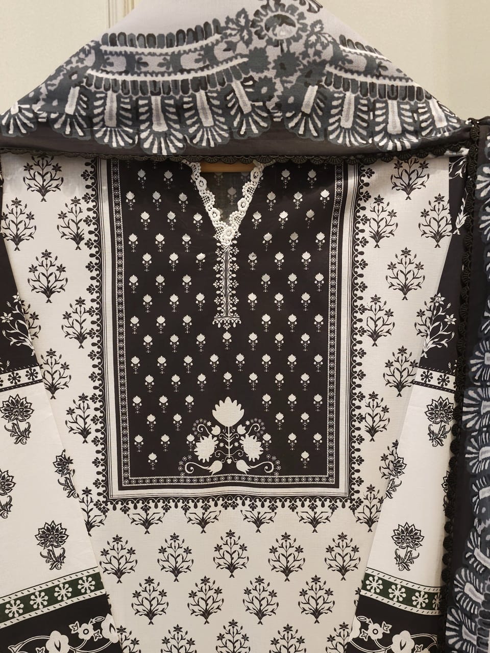 2-Piece Digital Printed Cambric Suit