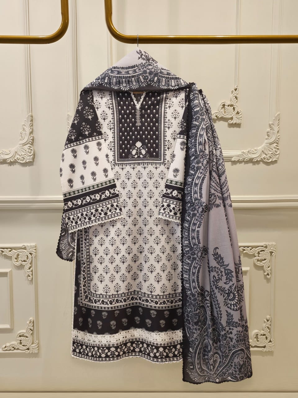 2-Piece Digital Printed Cambric Suit