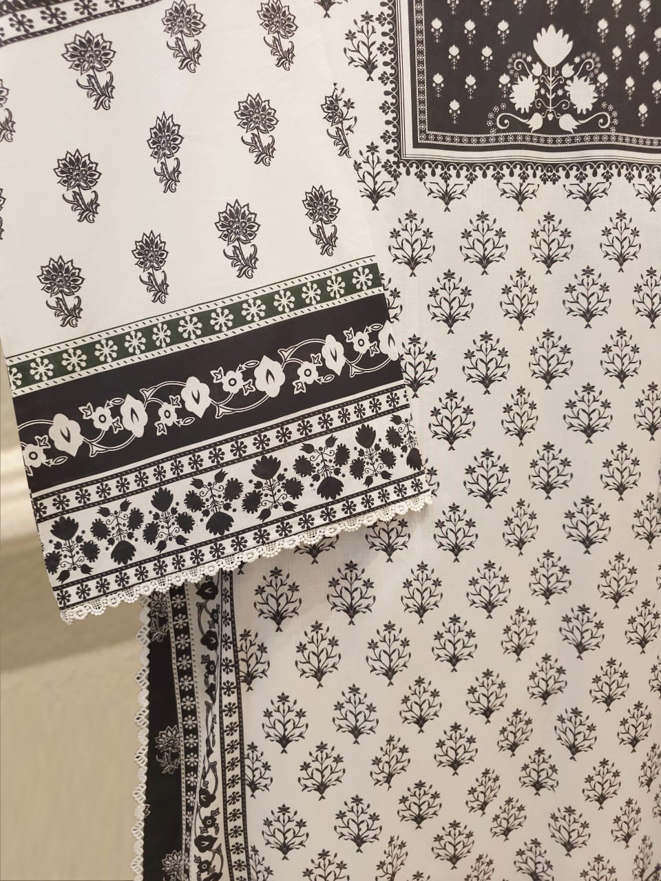 2-Piece Digital Printed Cambric Suit