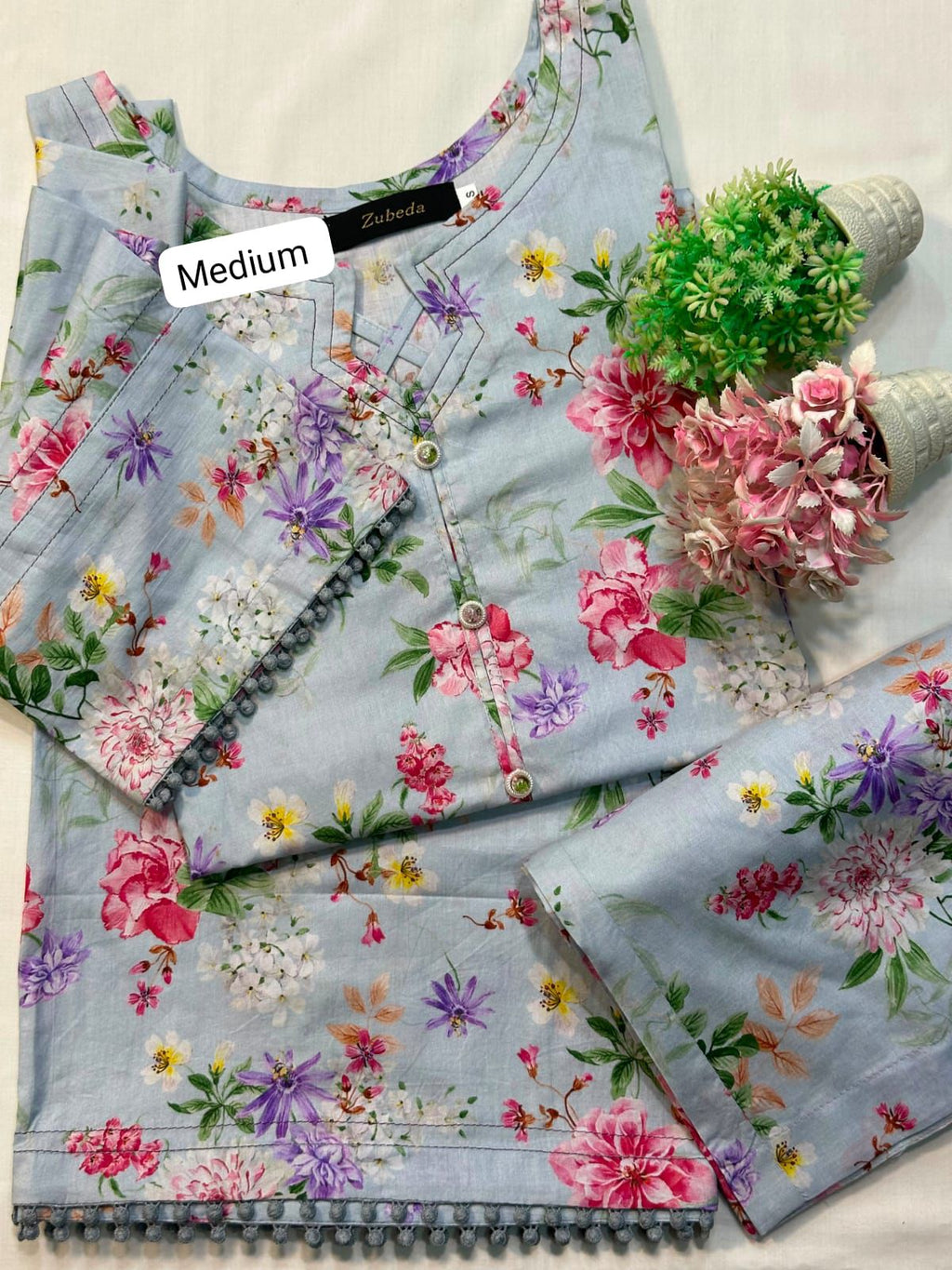 2 PCS  Ready To Wear Premium  Printed Lawn