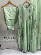 Silk Kaftan 3 Pcs Suit