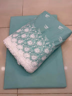 Chicken Kari Cutwork Pure Cotton Lawn 3 Pcs Suits