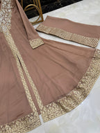 Ready To Wear New Pure Chiffon Beautiful Handwork  3 Pcs