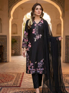 Ready To Wear Cambric Cotton Fully Multi Embroidered 3 Pcs