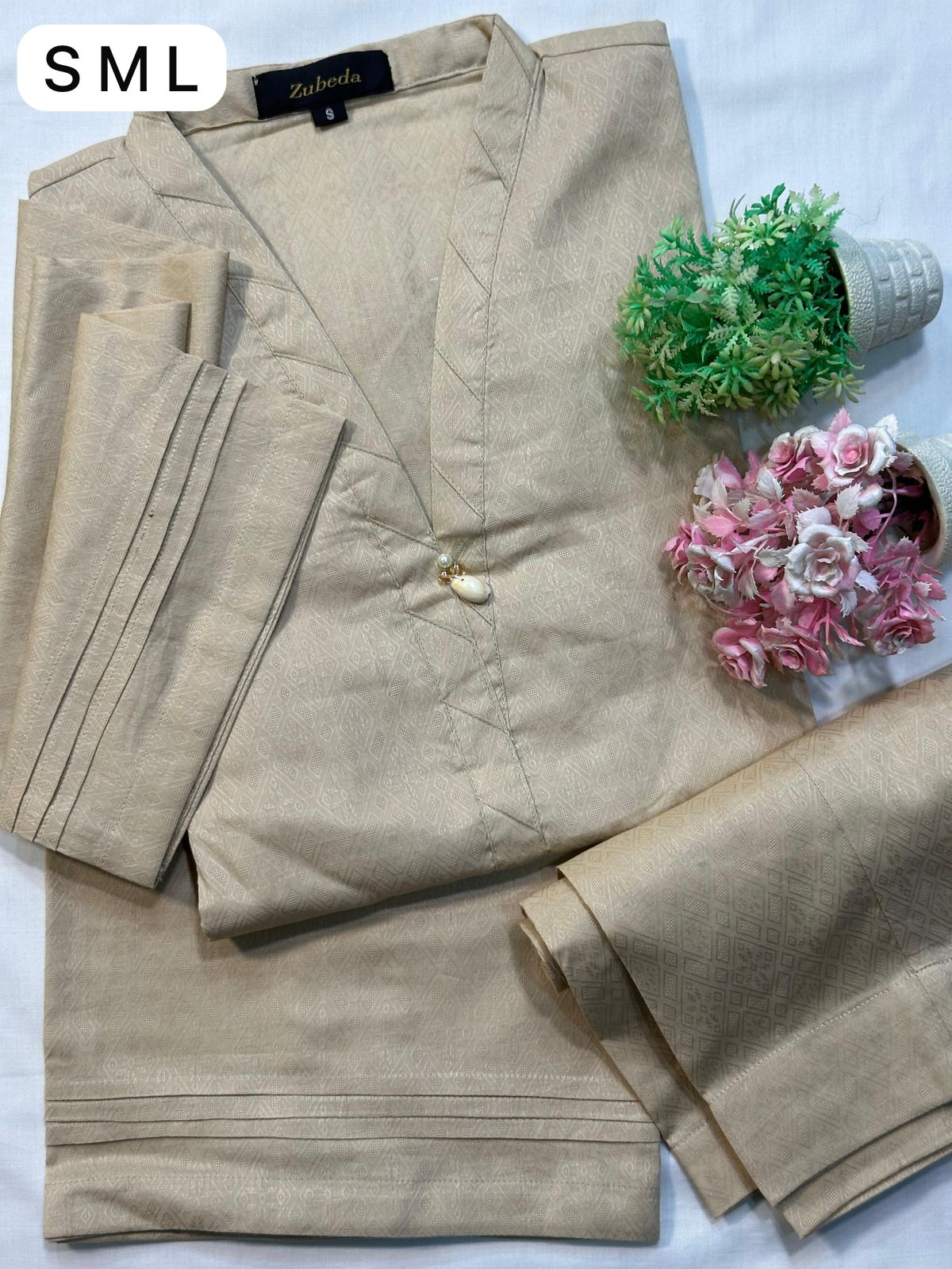 Premium Self TEXTURED Lawn Solid Co-Ords