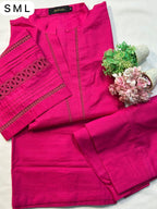 Premium Self TEXTURED Lawn Solid Co-Ords