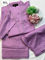 Premium Self TEXTURED Lawn Solid Co-Ords