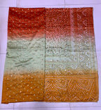 Silk Multi Colour Embroidery Shirt With Chundri Print Multi Colour Dupatta