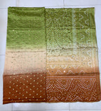 Silk Multi Colour Embroidery Shirt With Chundri Print Multi Colour Dupatta