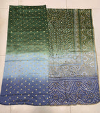 Silk Multi Colour Embroidery Shirt With Chundri Print Multi Colour Dupatta