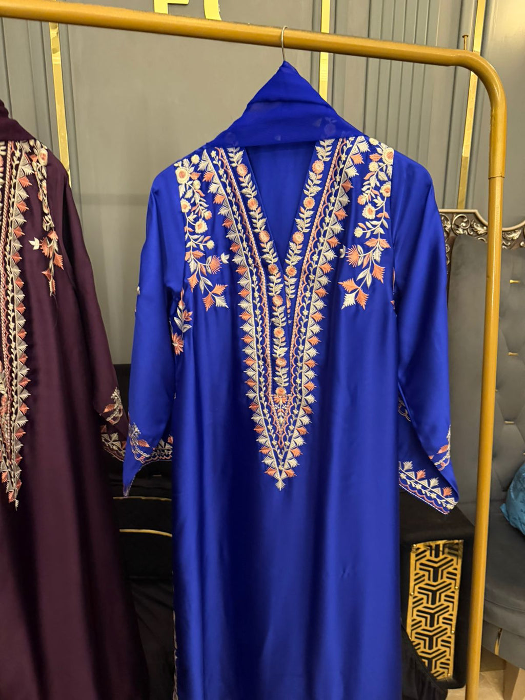 Russian Silk Heavy Embroidered