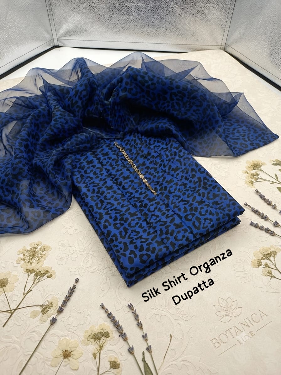 Digital Print Shamoze Silk Unstitched 2PC Dress