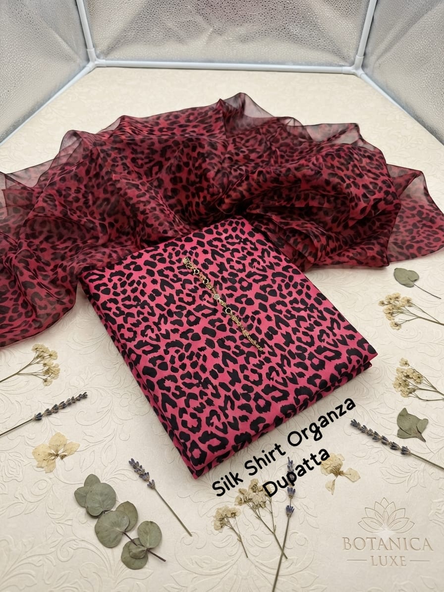 Digital Print Shamoze Silk Unstitched 2PC Dress