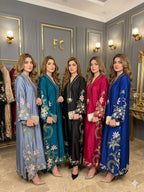 Premium Silk Embroidered 3PC Long Kaftan Set