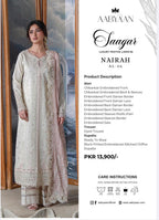 Luxury Bareeze Embroidered 3PC Unstitched Suit – Chicken Kari Style