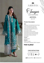 Luxury Bareeze Embroidered 3PC Unstitched Suit – Chicken Kari Style