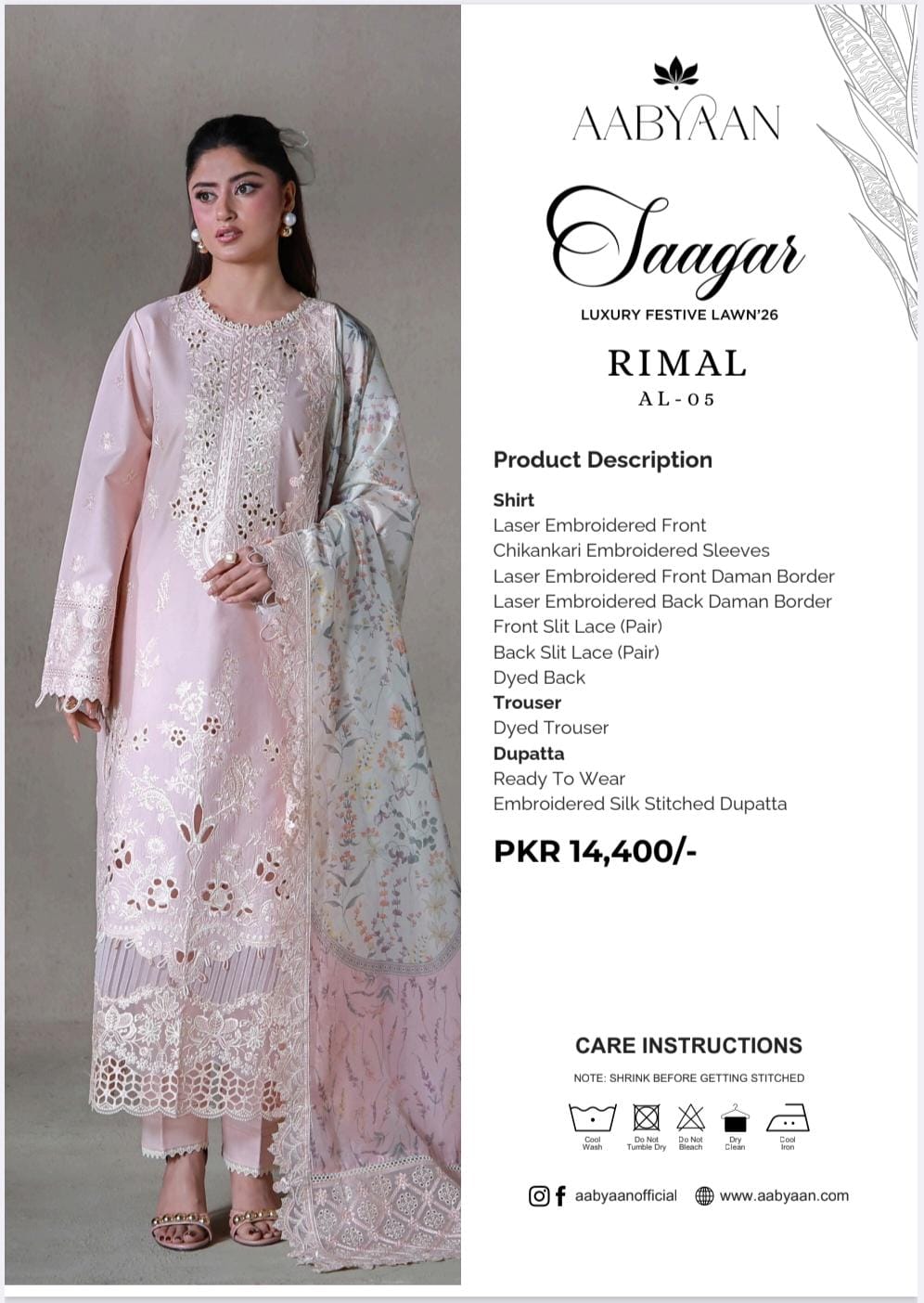 Luxury Bareeze Embroidered 3PC Unstitched Suit – Chicken Kari Style