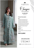 Luxury Bareeze Embroidered 3PC Unstitched Suit – Chicken Kari Style