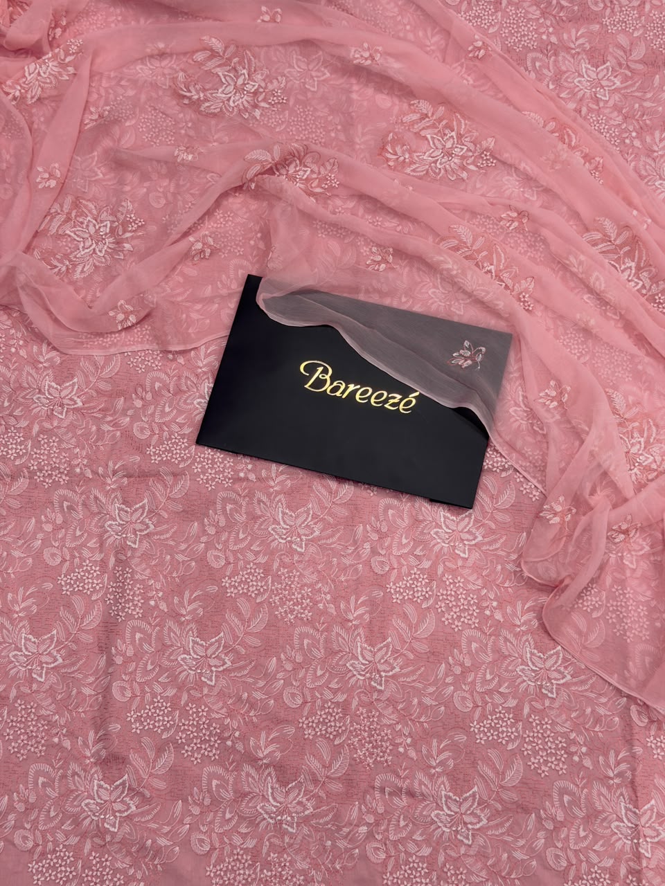 Luxury Bareeze Embroidered 3PC Unstitched Suit – Chicken Kari Style