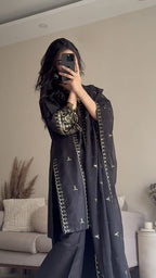 Bareen Luxury Embroidered 3PC Suit (Plazo & Dupatta Edition)