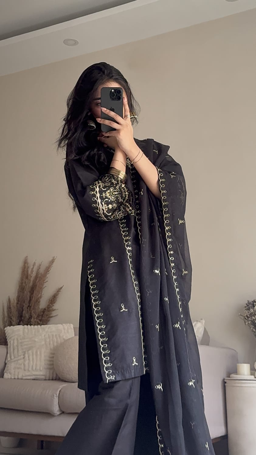 Bareen Luxury Embroidered 3PC Suit (Plazo & Dupatta Edition)