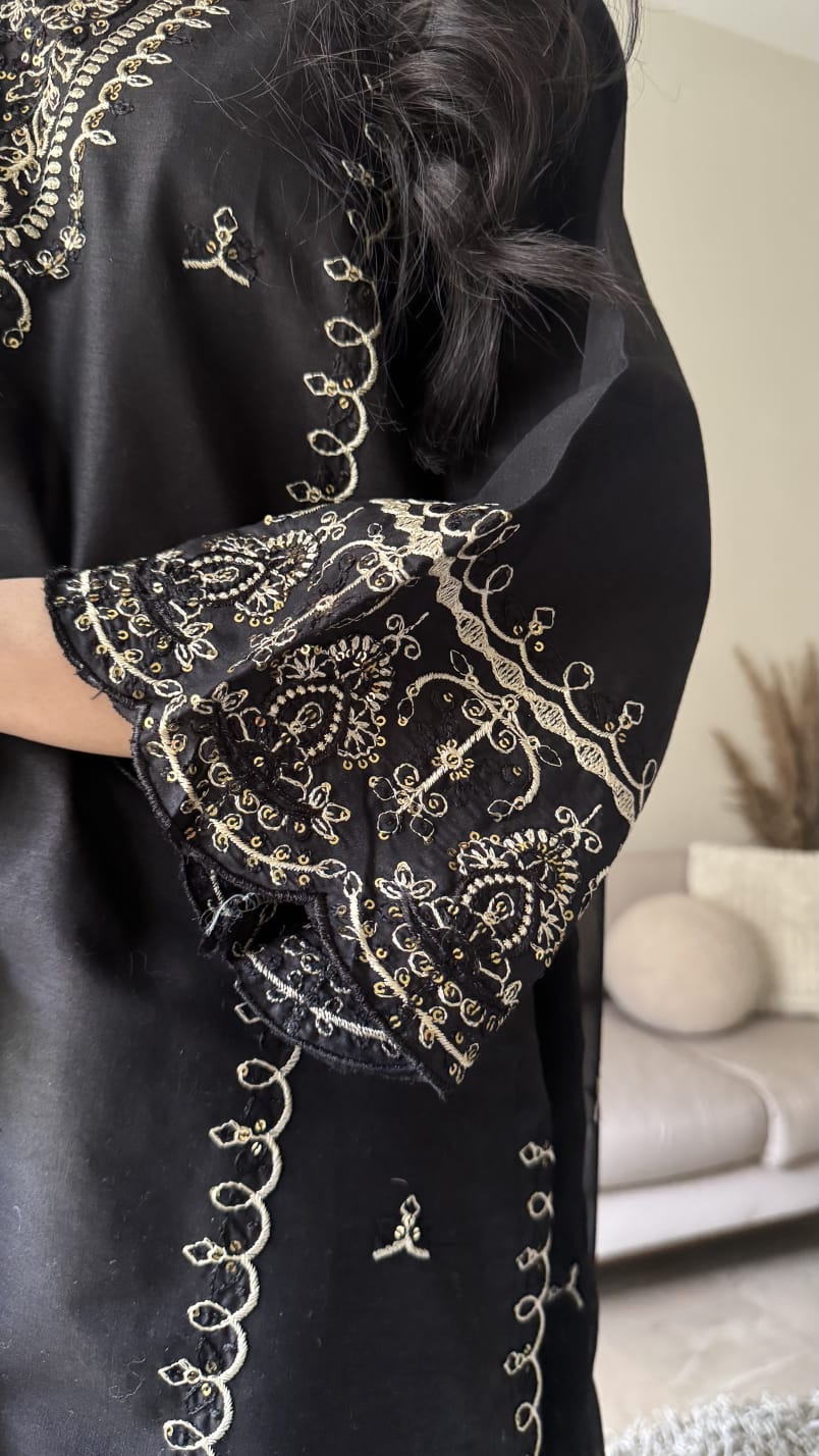 Bareen Luxury Embroidered 3PC Suit (Plazo & Dupatta Edition)