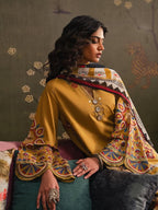 Safina Luxury Lawn Cotton Embroidered 3PC Suit With Digital Printed Dupatta