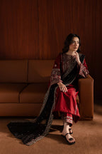 Royal Pret Luxury Lawn Embroidered 3PC Suit With Chiffon Dupatta