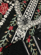 Aneelas Lawn Luxury 4Suti Embroidered 3PC Suit With Cutwork Silk Dupatta