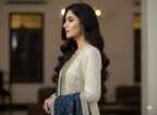 Luxury Pure Chiffon Hand Embellished 3PC Suit With Contrast Dupatta & Crush Flapper