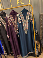 Luxury Russian Silk Heavy Embroidered 3PC Suit With Chiffon Dupatta (Long Length)