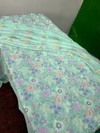Bareeze Inspired Luxury Chicken Kari 3PC Suit With Pure Chiffon Dupatta