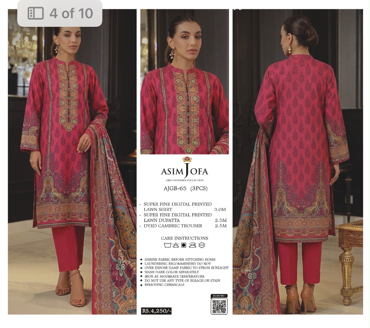 Asim Jofa Asra Intermix Collection Unstitched 3PC Printed Lawn Series