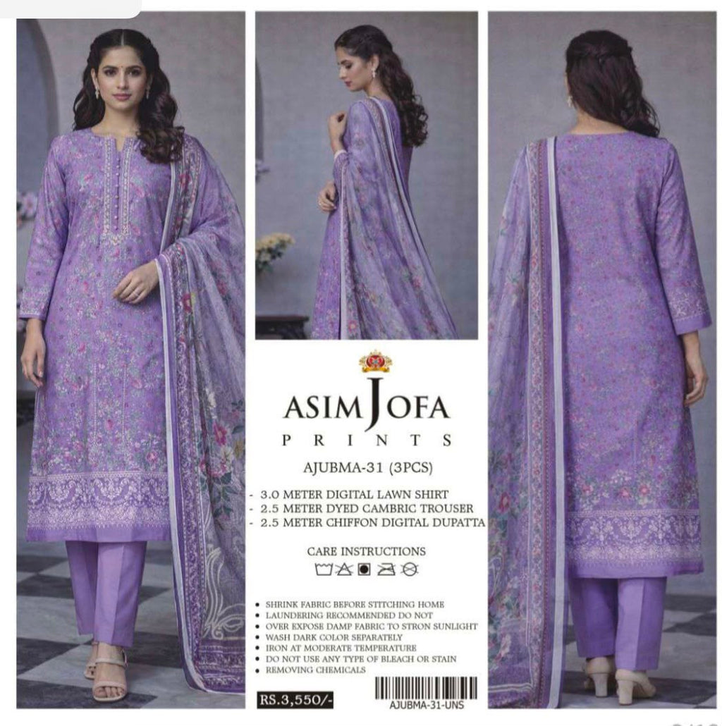 Asim Jofa Prints Premium Budget Unstitched 3PC Lawn Collection