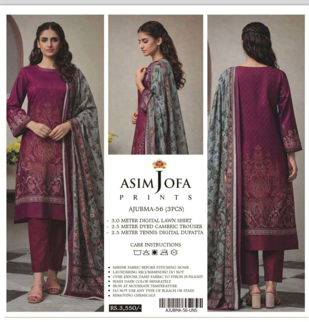 Asim Jofa Prints Premium Budget Unstitched 3PC Lawn Collection