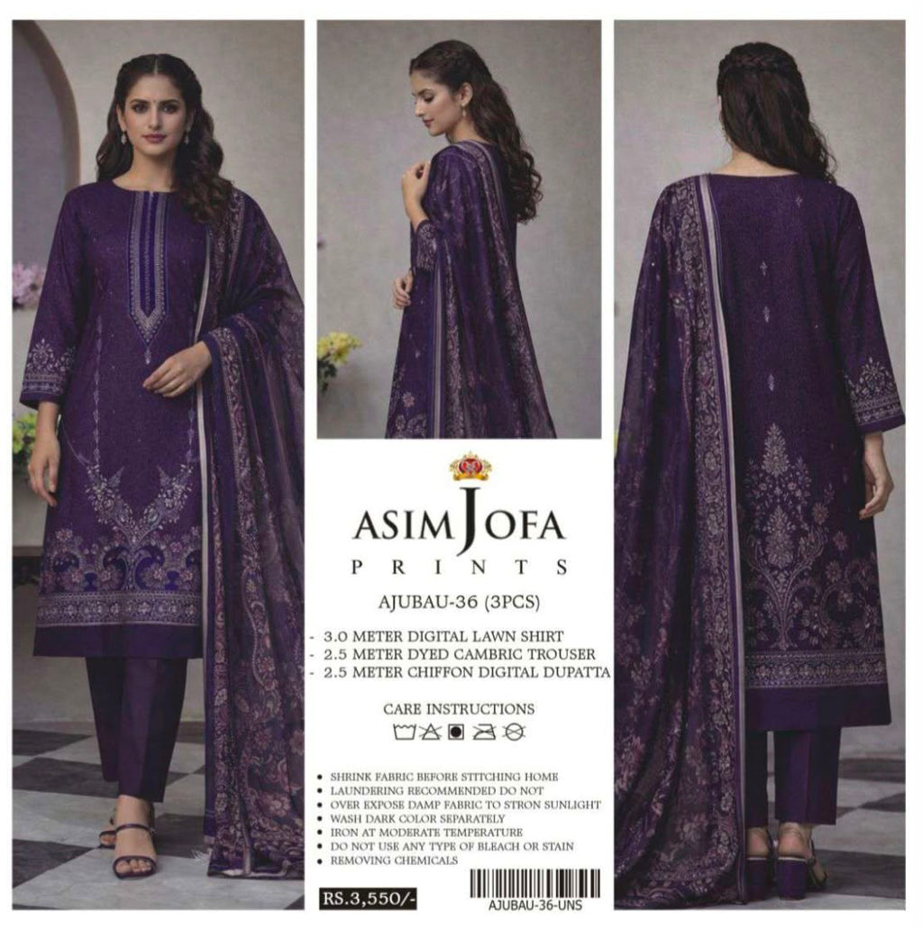Asim Jofa Prints Premium Budget Unstitched 3PC Lawn Collection