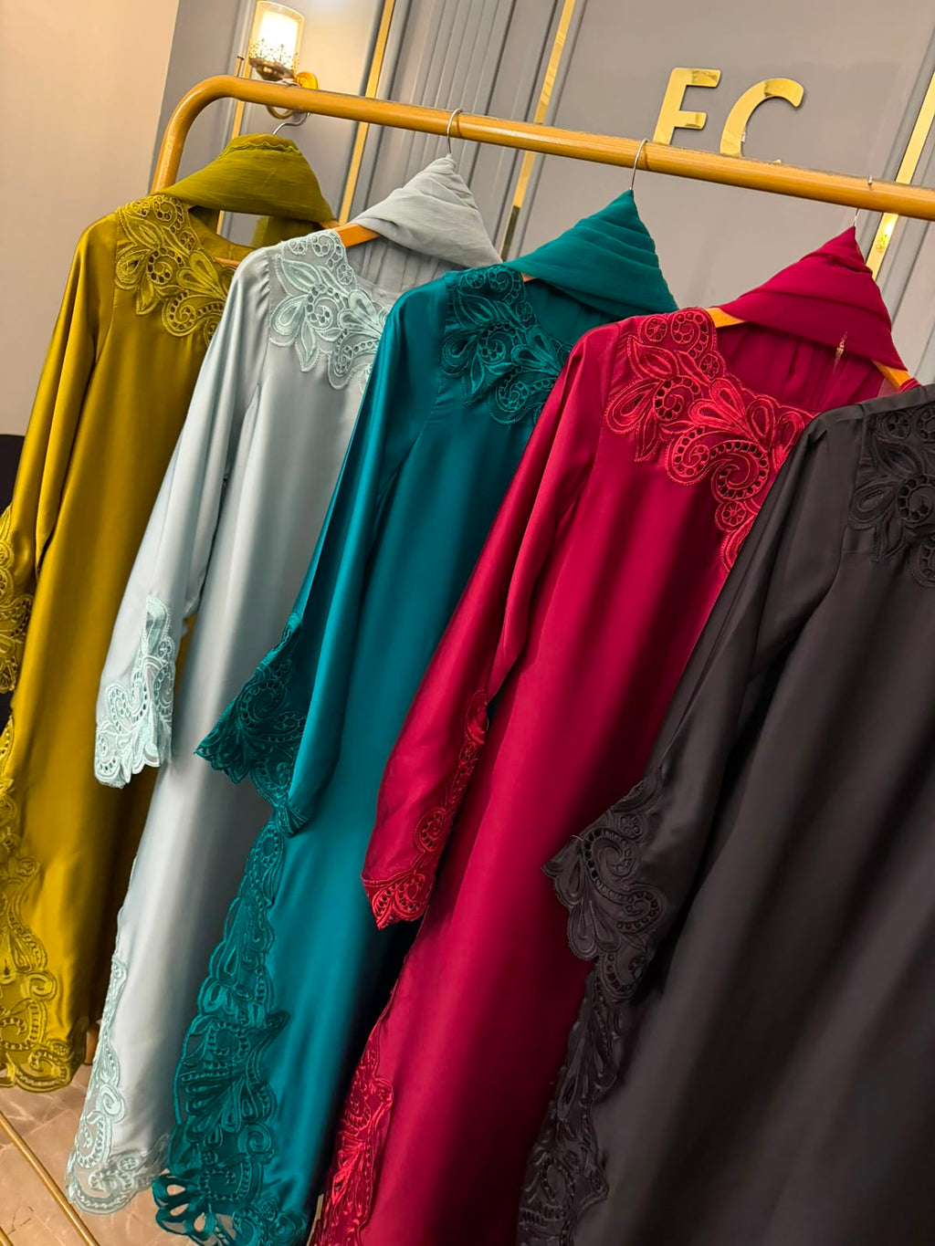 Luxury Silk Cutwork Long Dress 3PC Suit With Chiffon Dupatta (Relaxed Loose Fit)
