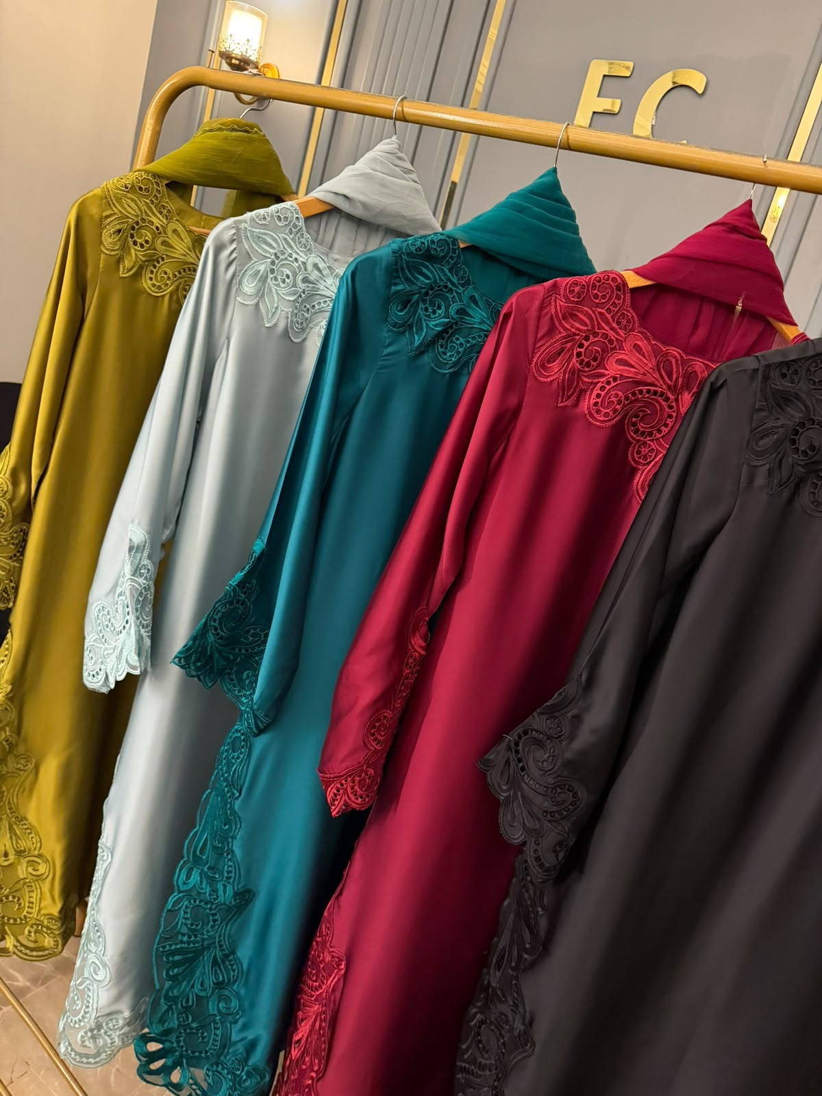 Luxury Silk Cutwork Long Dress 3PC Suit With Chiffon Dupatta (Relaxed Loose Fit)