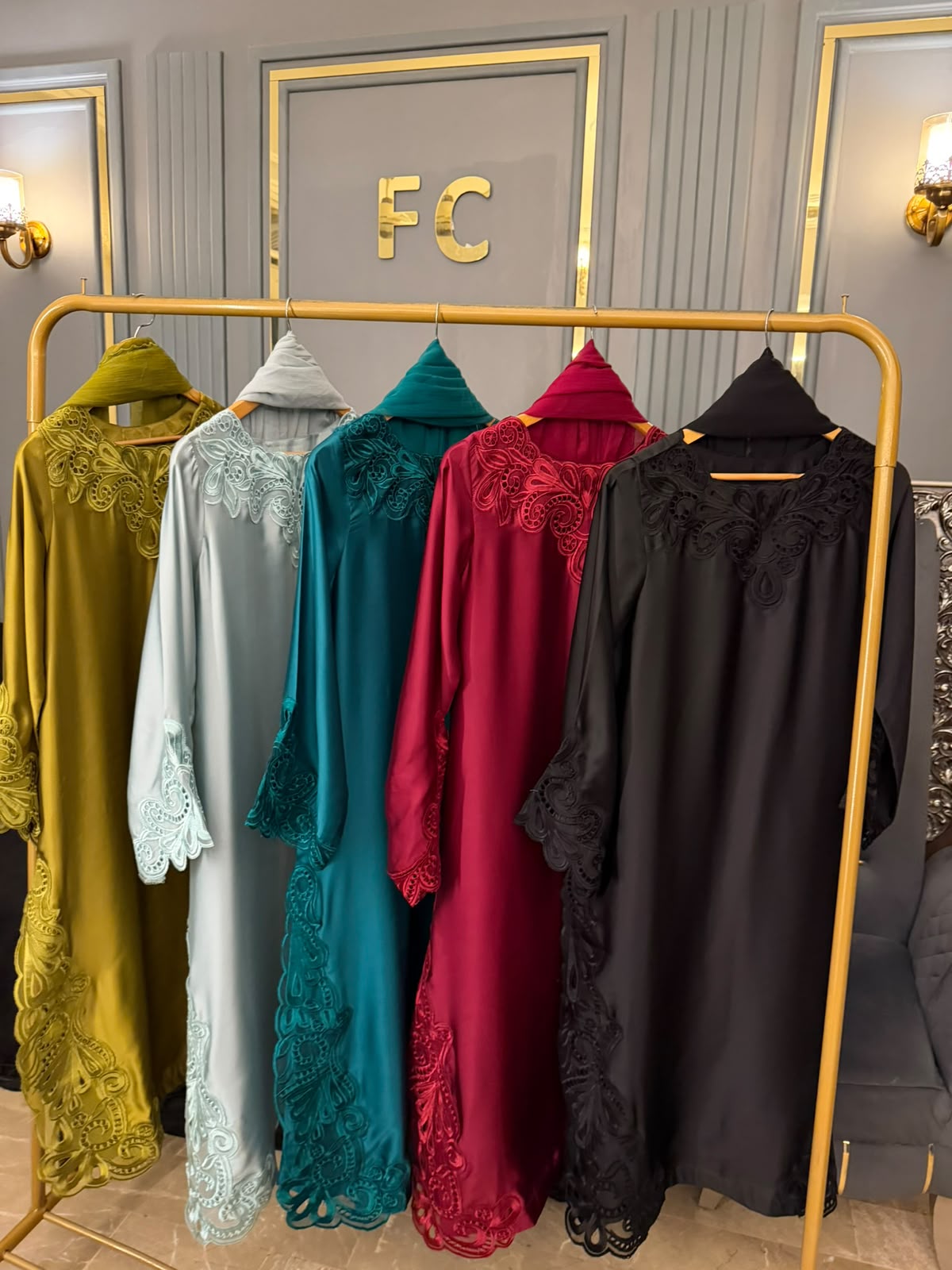 Luxury Silk Cutwork Long Dress 3PC Suit With Chiffon Dupatta (Relaxed Loose Fit)