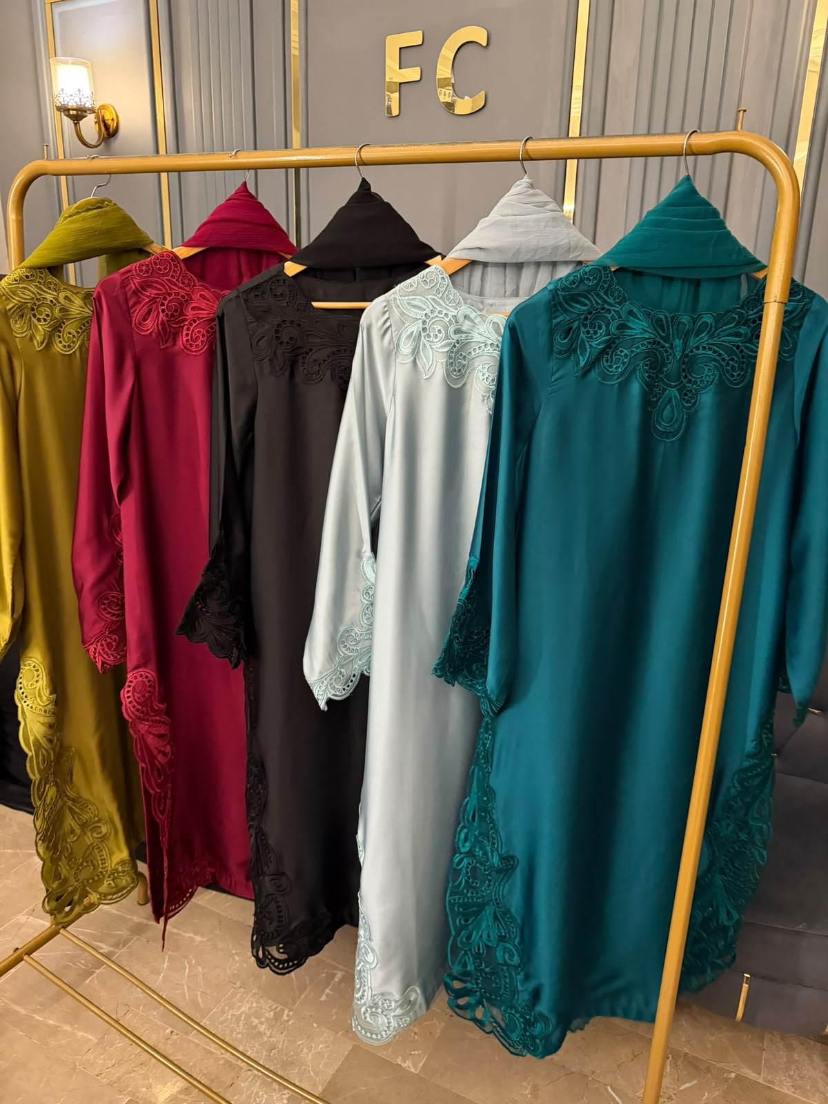 Luxury Silk Cutwork Long Dress 3PC Suit With Chiffon Dupatta (Relaxed Loose Fit)