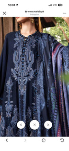 Trendy Farshi Luxury Silk Kaftan 3PC Suit With Cutwork Sheesha Silk Dupatta
