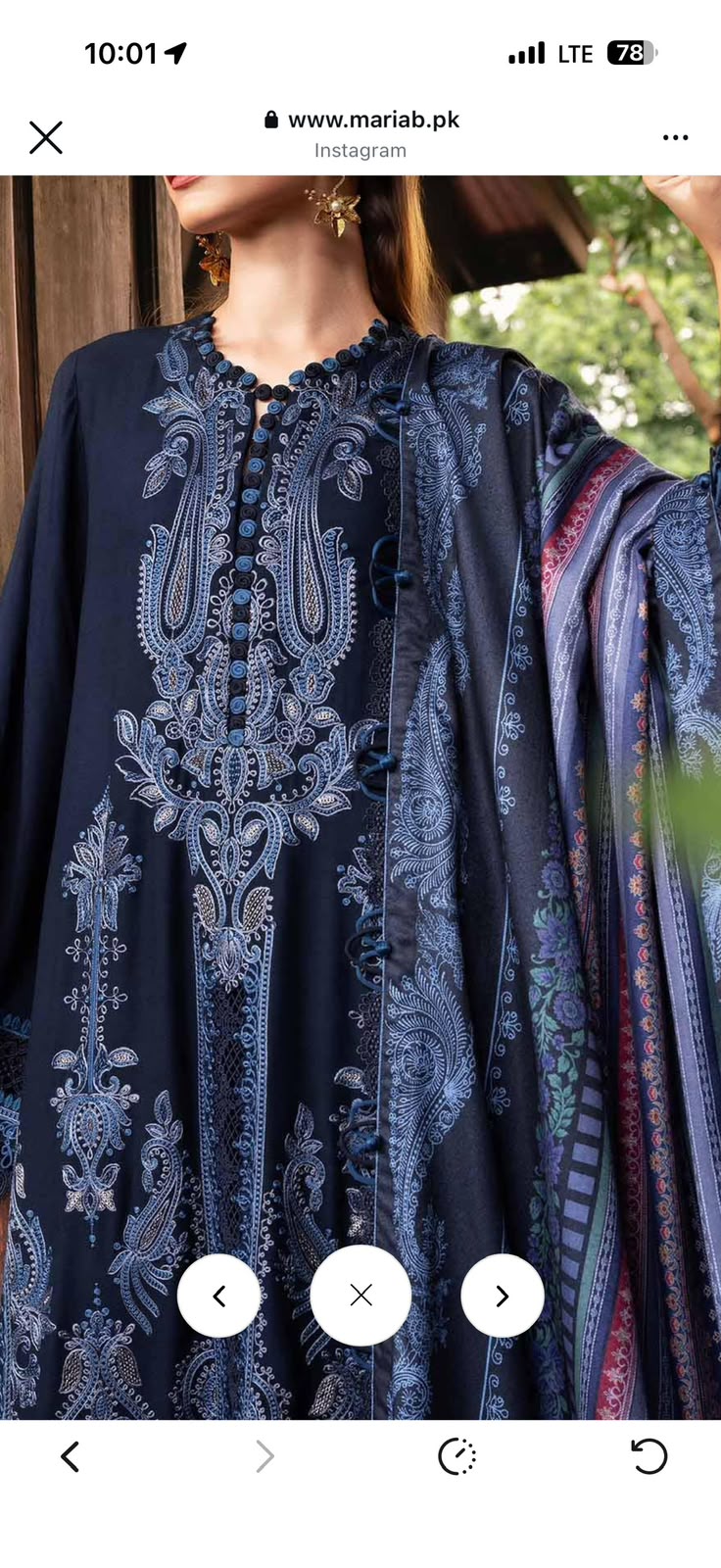 Trendy Farshi Luxury Silk Kaftan 3PC Suit With Cutwork Sheesha Silk Dupatta