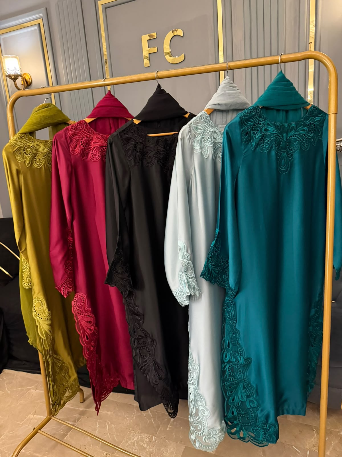 Luxury Silk Cutwork Long Dress 3PC Suit With Chiffon Dupatta (Relaxed Loose Fit)