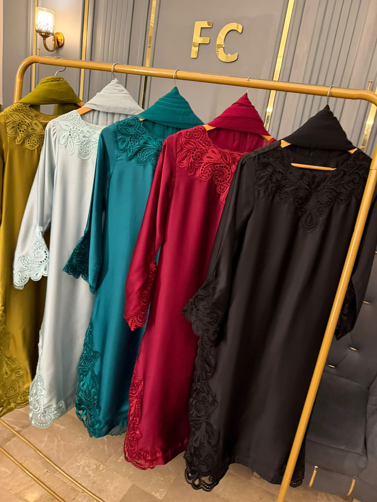 Luxury Silk Cutwork Long Dress 3PC Suit With Chiffon Dupatta (Relaxed Loose Fit)