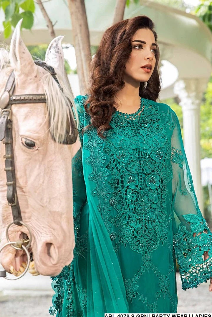 Restocked Luxury Chiffon A-Line 3PC Ready to Wear Formal Suit