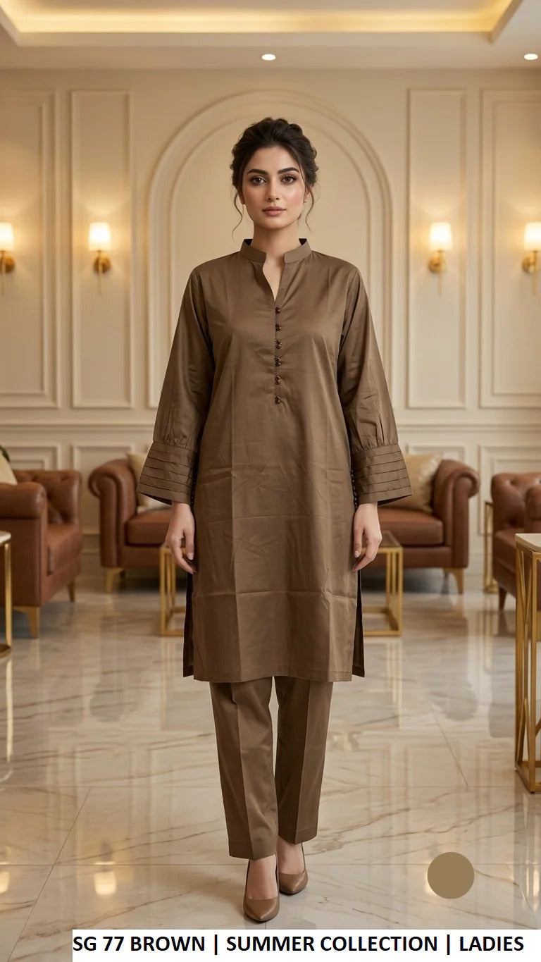 Everyday Cotton 2PC Set – Straight Shirt With Coordinated Palazzo