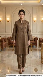 Everyday Cotton 2PC Set – Straight Shirt With Coordinated Palazzo