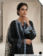 Luxury Lawn A-Line 3PC Ready to Wear Suit With Soft Net Dupatta & Cotton Trouser