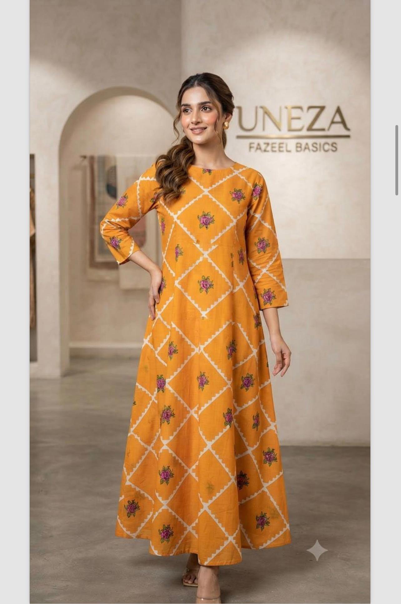 Uneza Fazeel Basics - Digital Printed Unstitched Lawn 2PC Suit